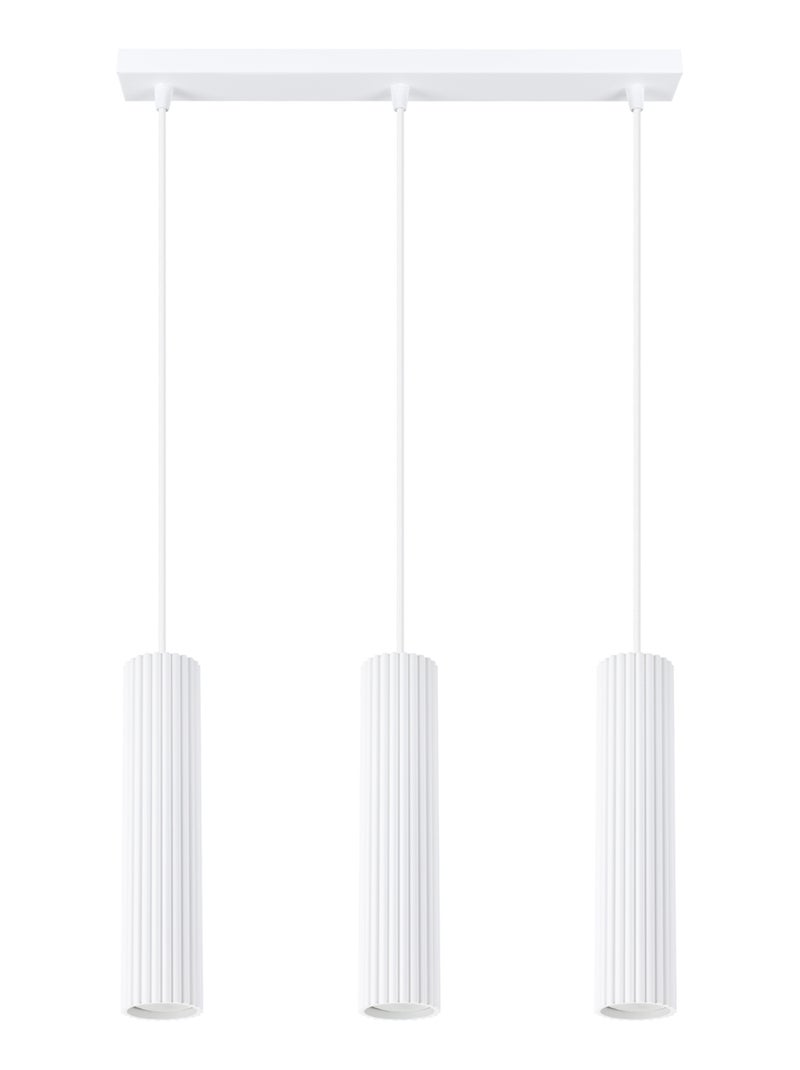 Suspension Aluminium Blanc GU10 3 Karbon Line Blanc - Kiabi