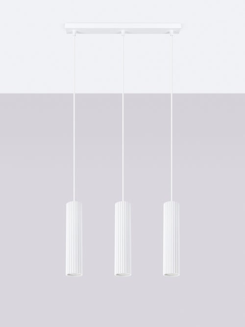 Suspension Aluminium Blanc GU10 3 Karbon Line - Kiabi