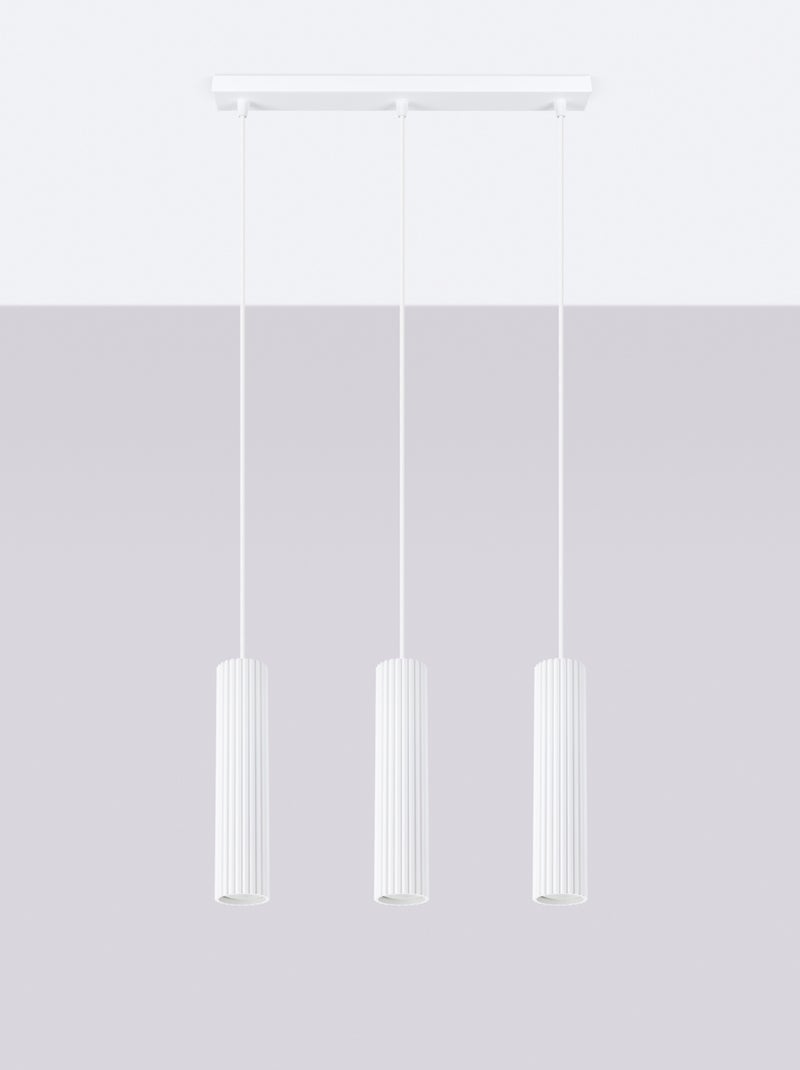 Suspension Aluminium Blanc GU10 3 Karbon Line Blanc - Kiabi