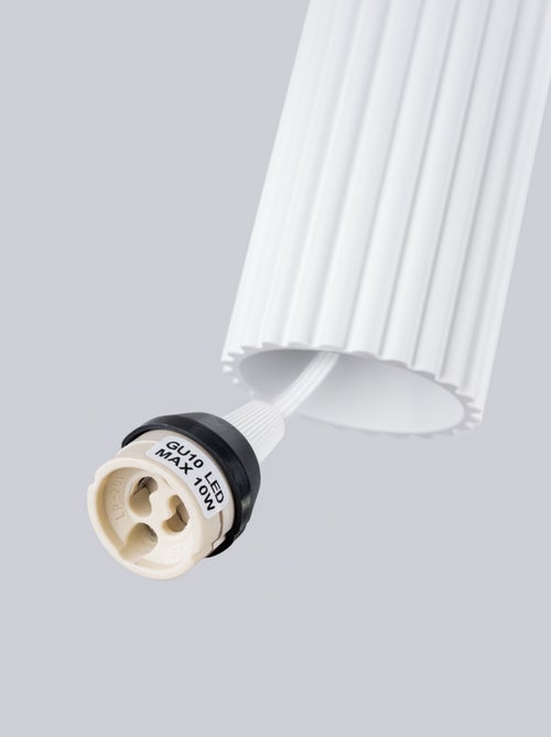 Suspension Aluminium Blanc GU10 3 Karbon Line - Kiabi