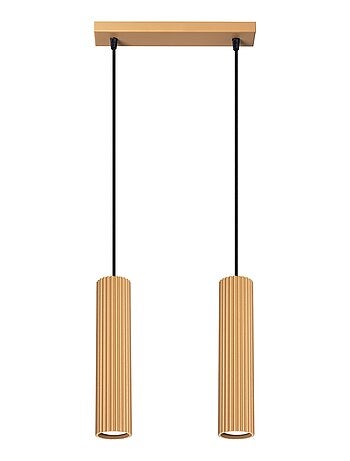 Suspension Aluminium Doré GU10 2 Karbon