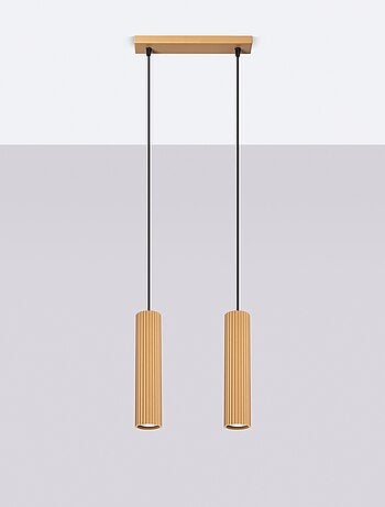 Suspension Aluminium Doré GU10 2 Karbon