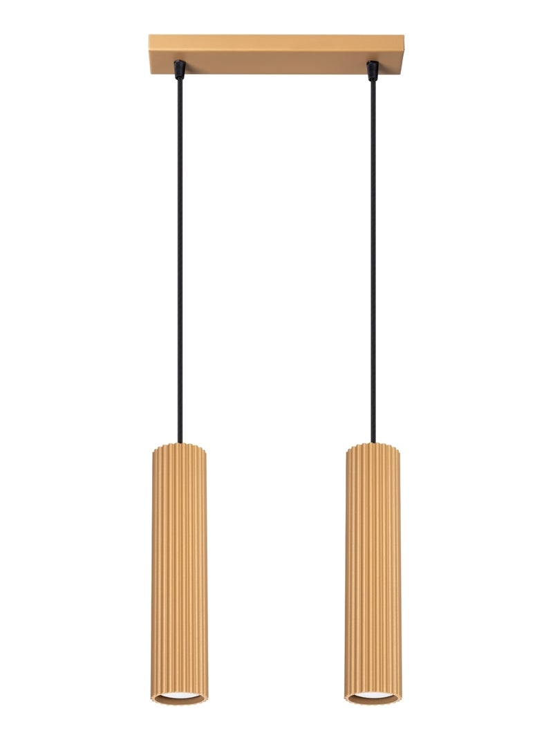 Suspension Aluminium Doré GU10 2 Karbon Jaune - Kiabi