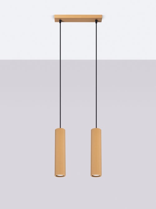 Suspension Aluminium Doré GU10 2 Karbon - Kiabi