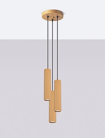 Suspension Aluminium Doré GU10 3 Karbon