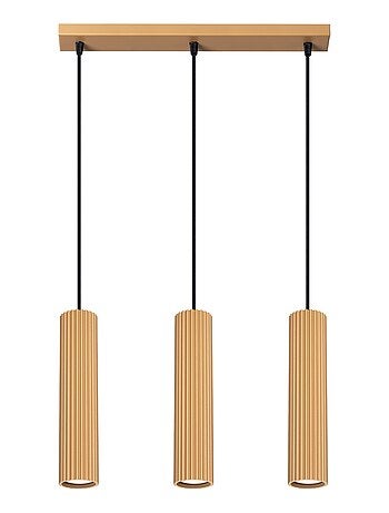 Suspension Aluminium Doré GU10 3 Karbon Line