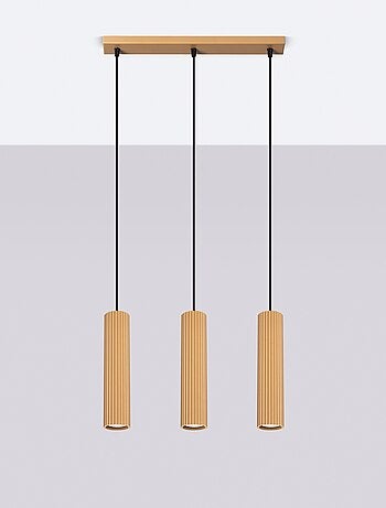 Suspension Aluminium Doré GU10 3 Karbon Line