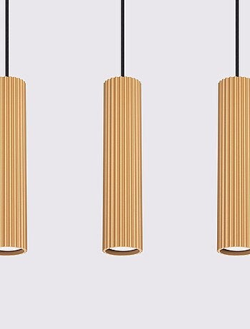 Suspension Aluminium Doré GU10 3 Karbon Line