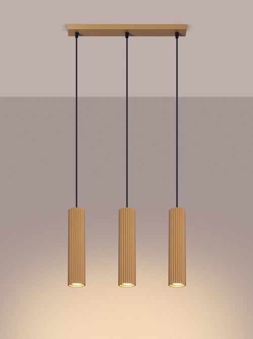 Suspension Aluminium Doré GU10 3 Karbon Line - Kiabi