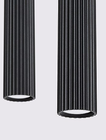 Suspension Aluminium Noir GU10 2 Karbon