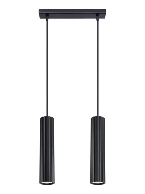 Suspension Aluminium Noir GU10 2 Karbon - Kiabi