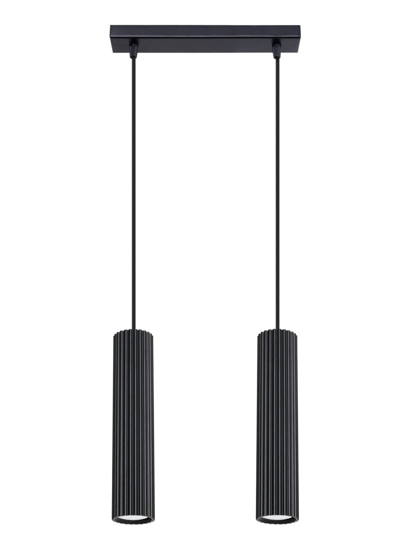 Suspension Aluminium Noir GU10 2 Karbon Noir - Kiabi