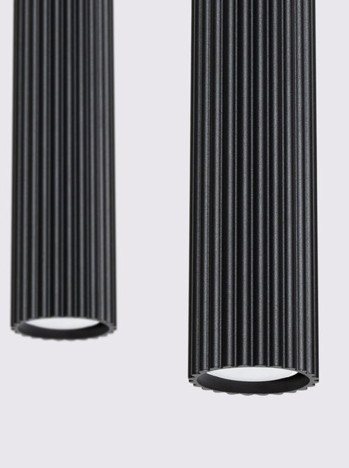Suspension Aluminium Noir GU10 2 Karbon - Kiabi