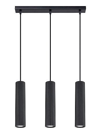 Suspension Aluminium Noir GU10 3 Karbon Line