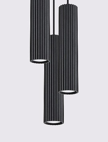 Suspension Aluminium Noir GU10 3 Karbon