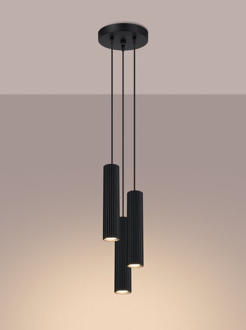 Suspension Aluminium Noir GU10 3 Karbon - Kiabi