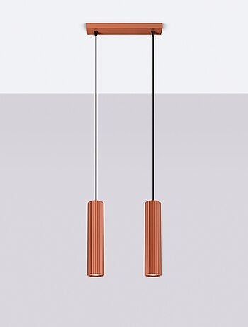 Suspension Aluminium Ocre Rouge GU10 2 Karbon