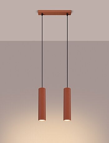 Suspension Aluminium Ocre Rouge GU10 2 Karbon