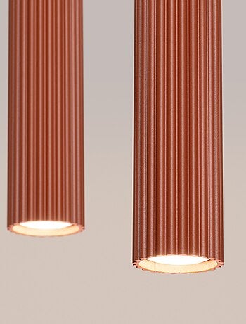 Suspension Aluminium Ocre Rouge GU10 2 Karbon