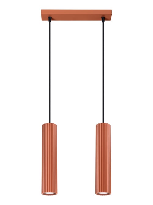 Suspension Aluminium Ocre Rouge GU10 2 Karbon - Kiabi