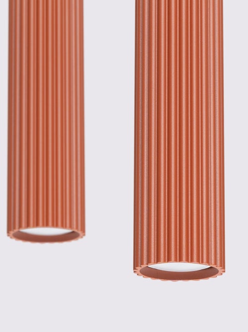 Suspension Aluminium Ocre Rouge GU10 2 Karbon - Kiabi