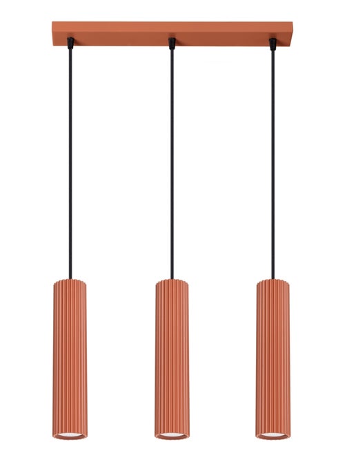 Suspension Aluminium Ocre Rouge GU10 3 Karbon Line - Kiabi