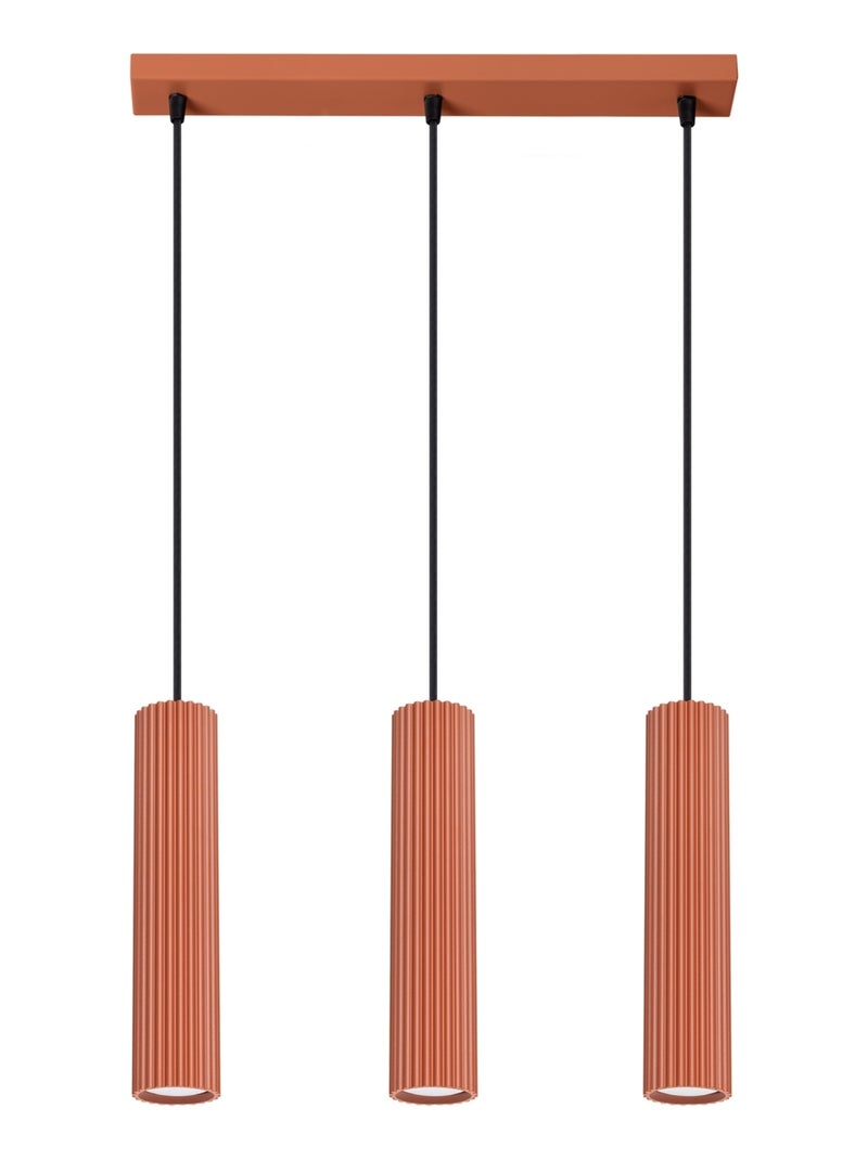 Suspension Aluminium Ocre Rouge GU10 3 Karbon Line Rouge - Kiabi