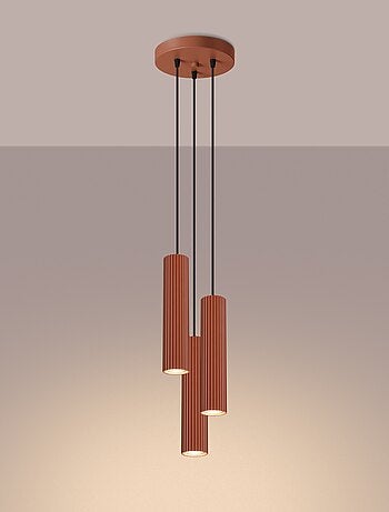 Suspension Aluminium Ocre Rouge GU10 3 Karbon