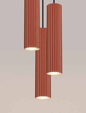 Suspension Aluminium Ocre Rouge GU10 3 Karbon