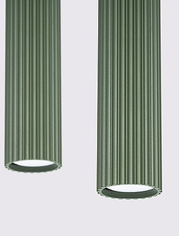 Suspension Aluminium Vert Olive GU10 2 Karbon