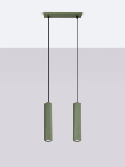 Suspension Aluminium Vert Olive GU10 2 Karbon - Kiabi