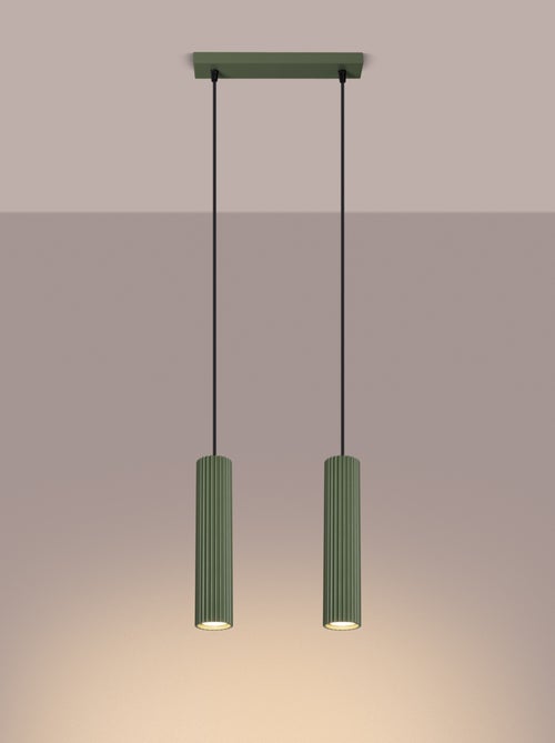 Suspension Aluminium Vert Olive GU10 2 Karbon - Kiabi