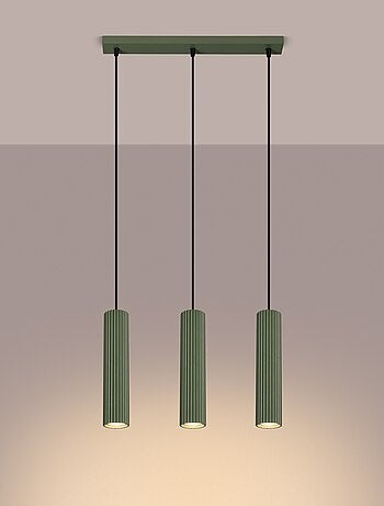 Suspension Aluminium Vert Olive GU10 3 Karbon Line