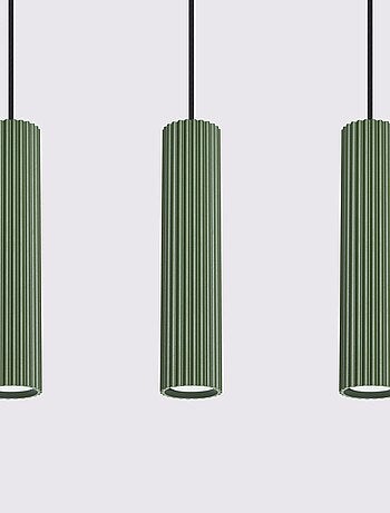 Suspension Aluminium Vert Olive GU10 3 Karbon Line