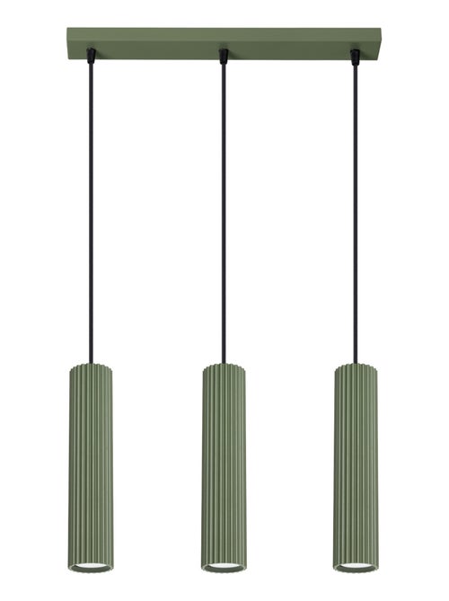 Suspension Aluminium Vert Olive GU10 3 Karbon Line - Kiabi