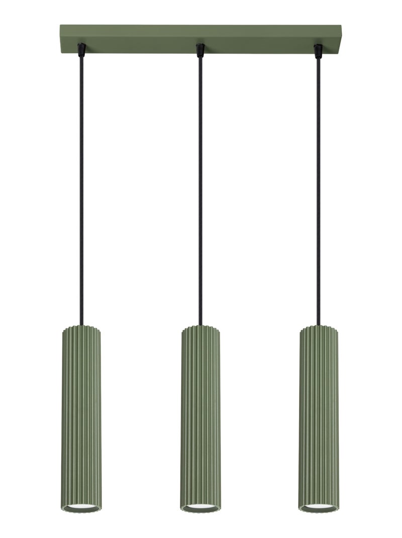 Suspension Aluminium Vert Olive GU10 3 Karbon Line Vert olive - Kiabi