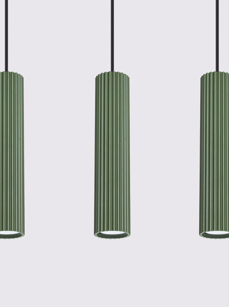 Suspension Aluminium Vert Olive GU10 3 Karbon Line Vert olive - Kiabi