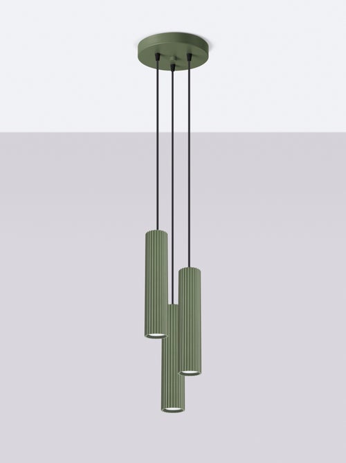 Suspension Aluminium Vert Olive GU10 3 Karbon - Kiabi