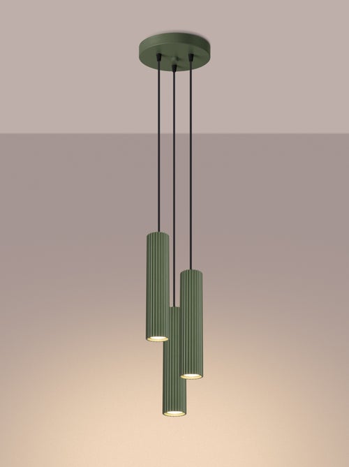 Suspension Aluminium Vert Olive GU10 3 Karbon - Kiabi