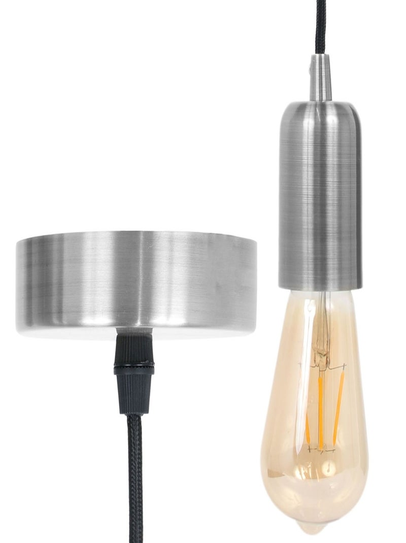 Suspension ampoule en métal INDUS Gris - Kiabi