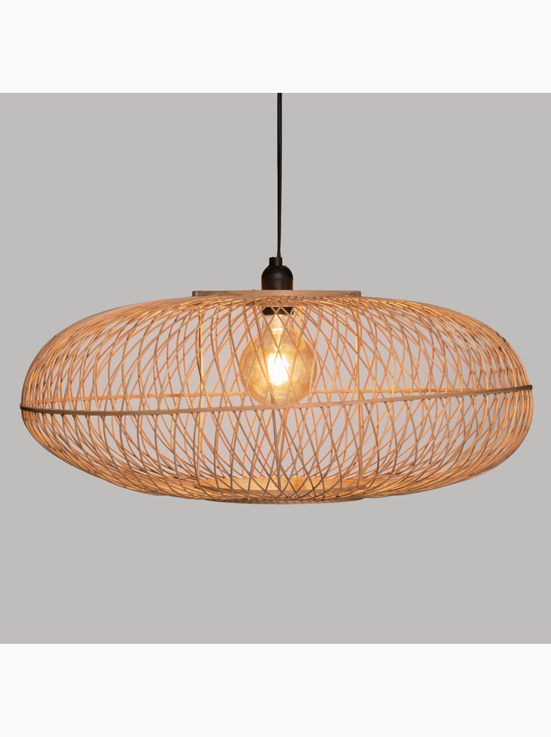 Suspension arrondie en bambou tressé LOREN Beige - Kiabi