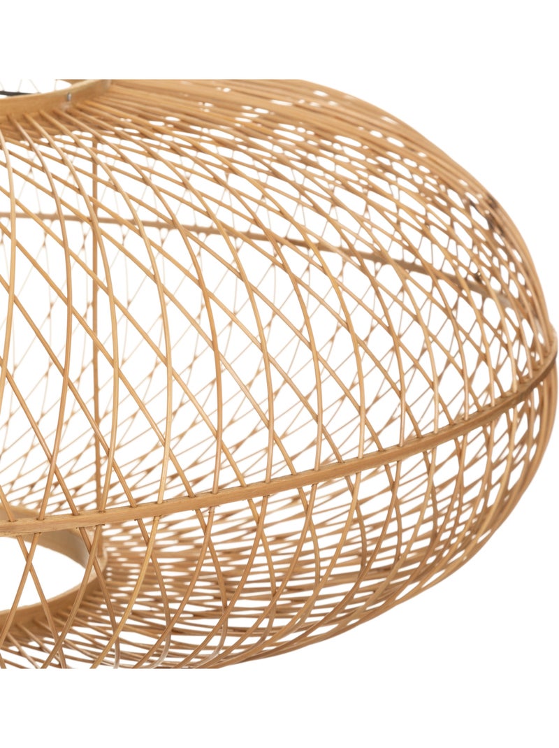 Suspension arrondie en bambou tressé LOREN Beige - Kiabi