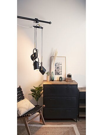 Suspension avec 3 lumières effet projecteur