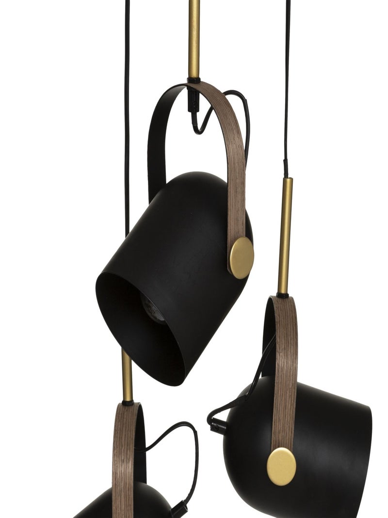 Suspension avec 3 lumières effet projecteur Noir - Kiabi