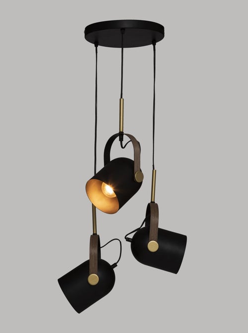 Suspension avec 3 lumières effet projecteur - Kiabi