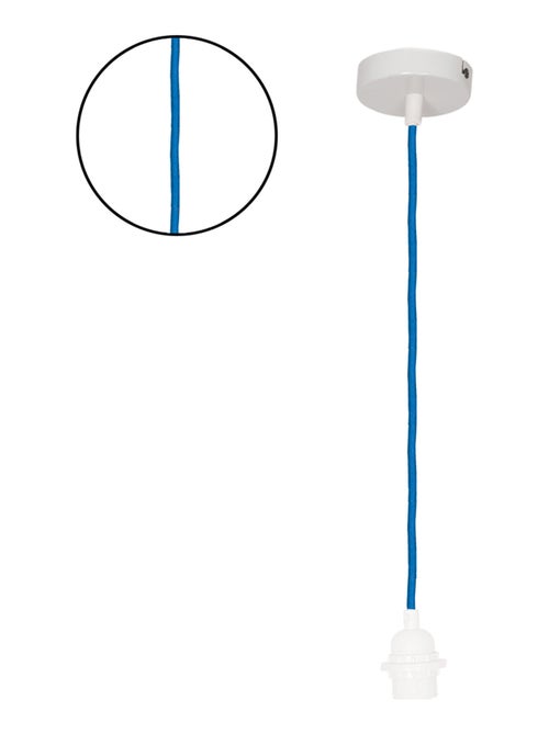 Suspension avec douille blanche et câble tissé - Kiabi