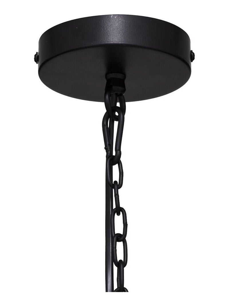 Suspension avec poulie en métal et bois Noir - Kiabi