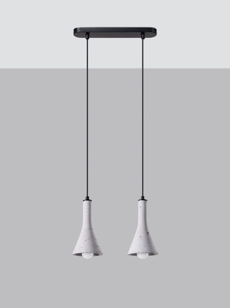 Suspension Béton Gris E14 2 Rea Gris - Kiabi