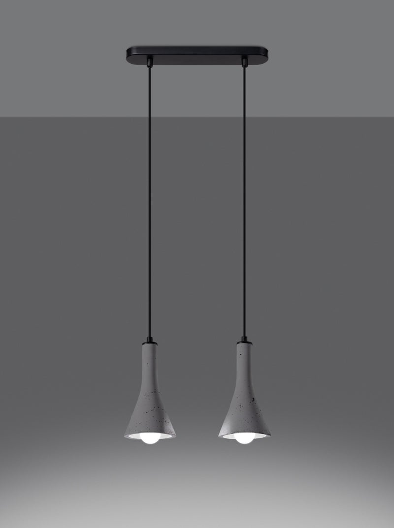 Suspension Béton Gris E14 2 Rea Gris - Kiabi
