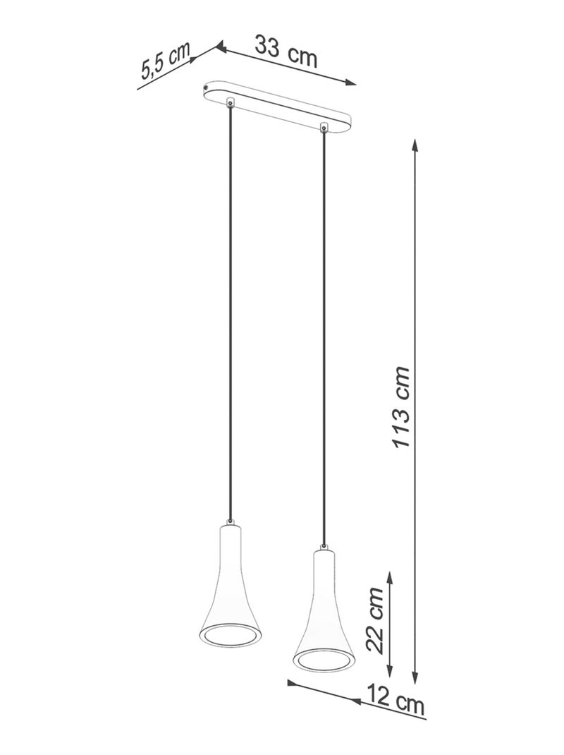 Suspension Béton Gris E14 2 Rea Gris - Kiabi